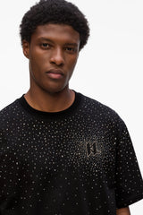Karl Lagerfeld Mens Crystal Rain T-Shirt In Black