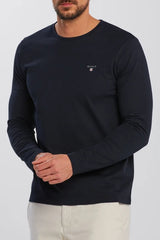 Gant Mens Original Long Sleeve T-Shirt In Black