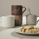 Carrol Boyes Luxe Loungers Set of 4 Stackable Mugs In Neutral