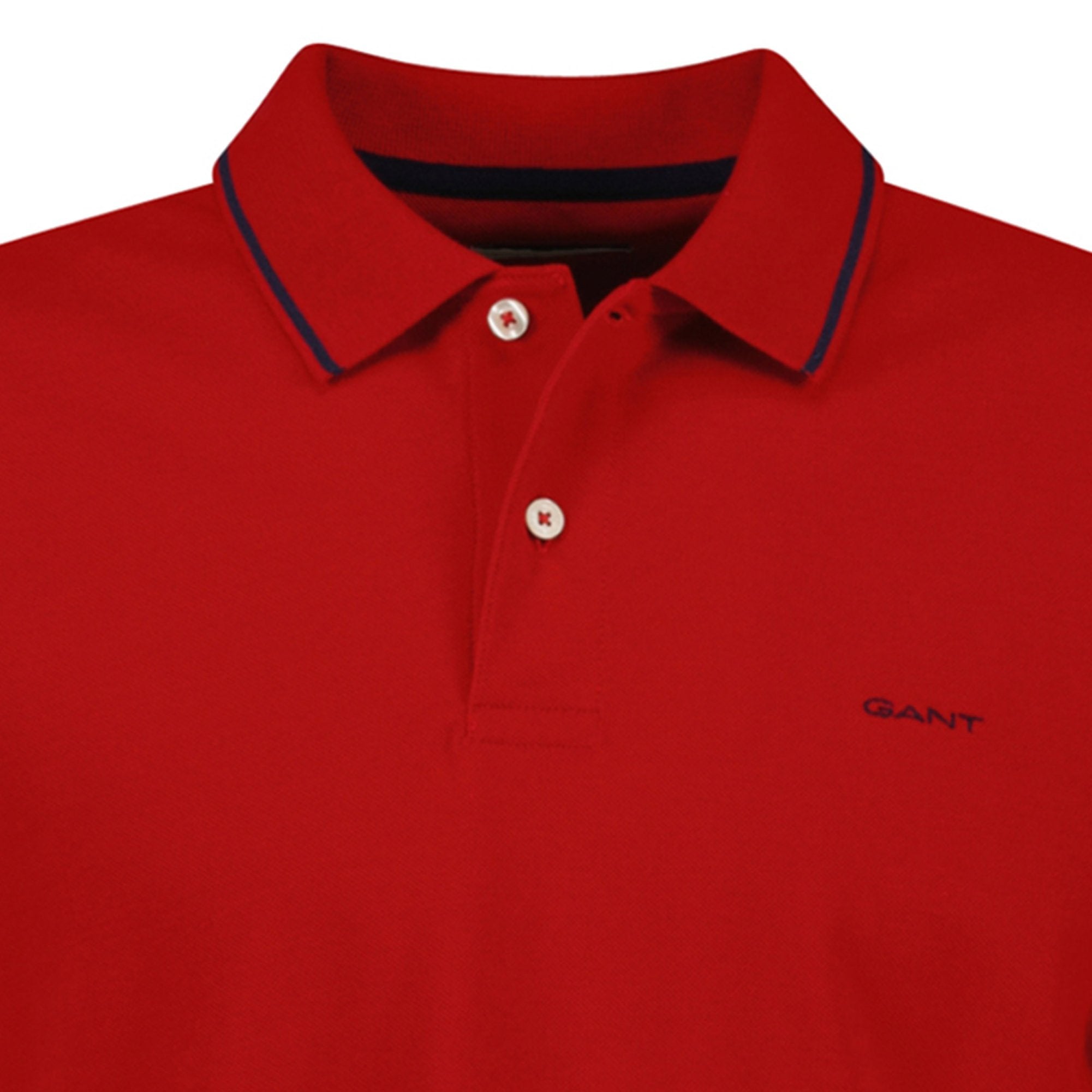 Gant Mens Regular Contrast Rugged Golfer In Red