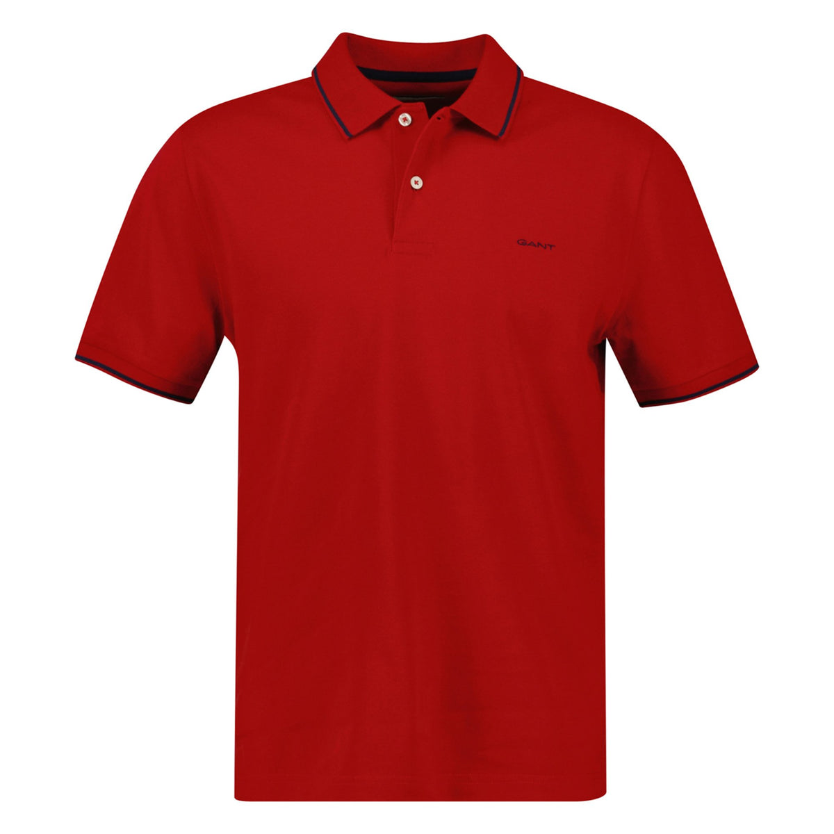 Gant Mens Regular Contrast Rugged Golfer In Red
