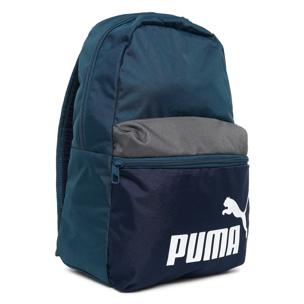 Puma Unisex Adults Phase Color Block Sports Backpack In Midnight Petrol/Moody Gray