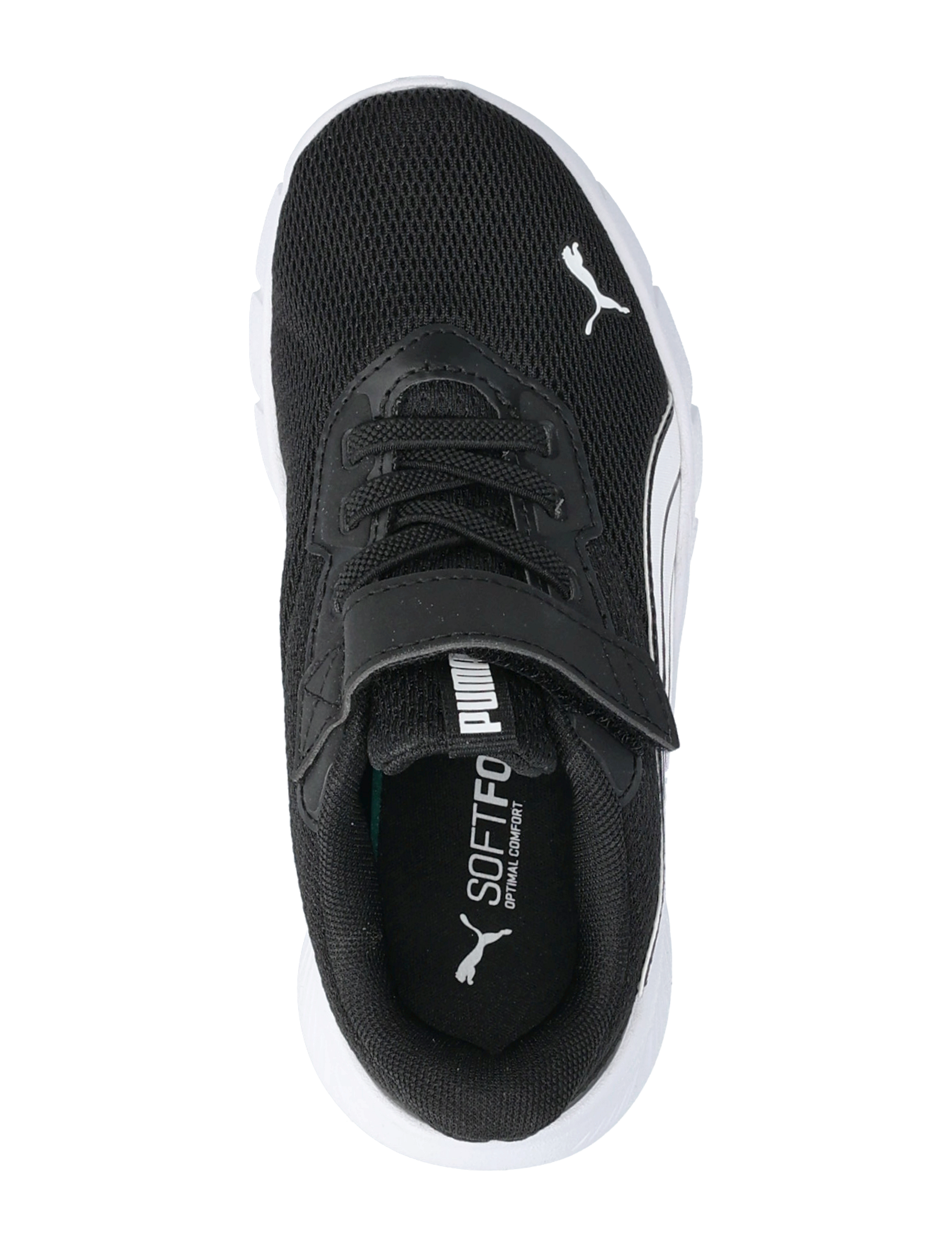 Puma Boys Flexfocus Modern Ac Shoes In Black & White
