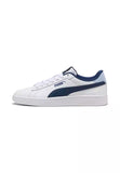 Puma Boys Smash 3.0 Junior Shoes In White & Blue