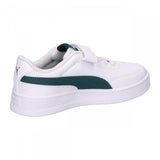Puma Kids Court Classic Clean Ac+ Ps Shoes In White and Black