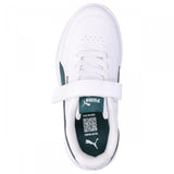 Puma Kids Court Classic Clean Ac+ Ps Shoes In White and Black