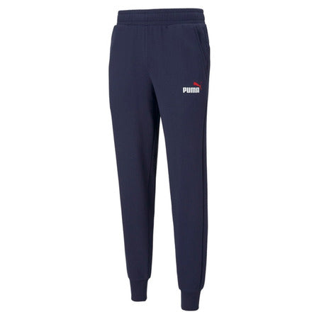 Puma Ess+ 2 Col Logo Pants In Peacoat