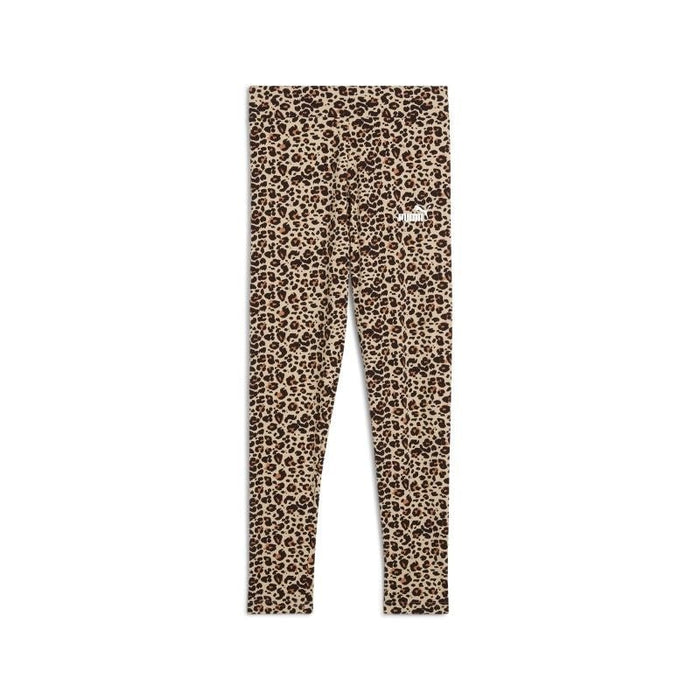 Puma Girls Essential Graphic Animal Print Leggings In Leopard