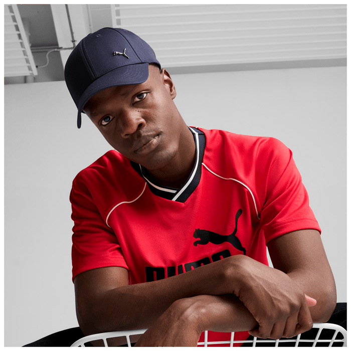 Puma Unisex Essential Metal Logo In Navy