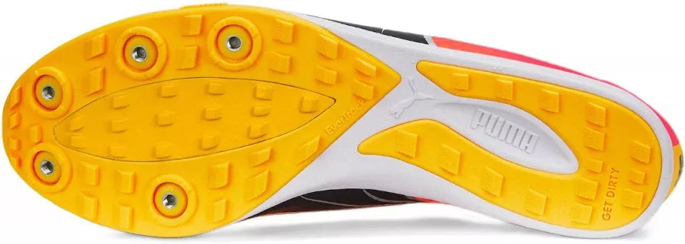 Puma Mens Evospeed Crossfox 4 Running Shoes In Sun Stream/Sunset Glow/Black