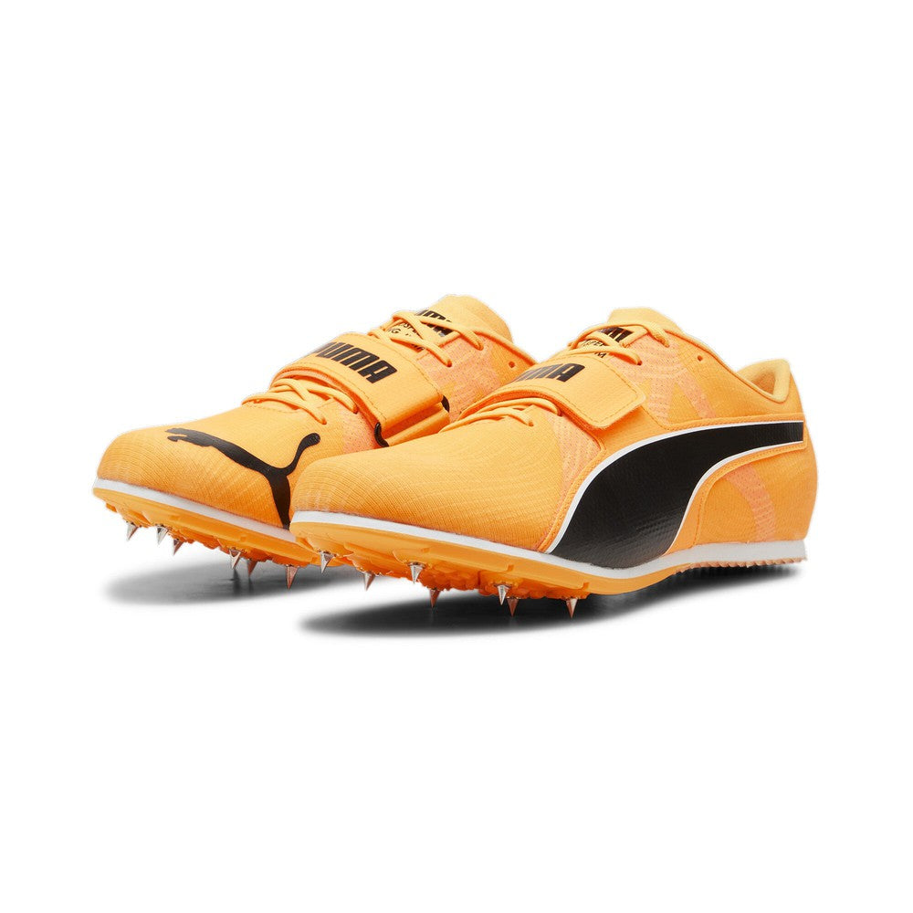 Puma Mens Evospeed Long Jump 11 Uw Running Shoes In Sun Stream/Sunset Glow/Black