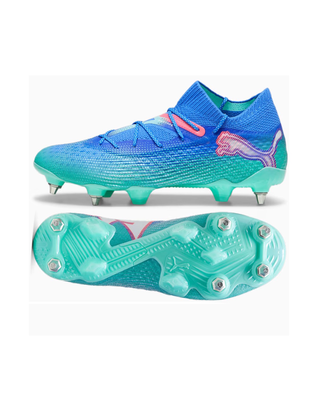 Puma Mens Future 7 Ultimate Mxsg Soccer Shoes In Bluemazing/White