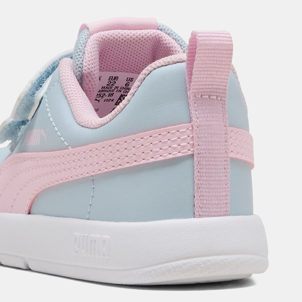 Puma Girls Courtflex V3 V Inf Shoes Grey And Pink