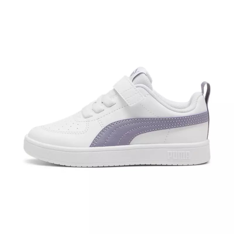 Puma Kids Rickie Ac+ Ps Shoes In White And Plum