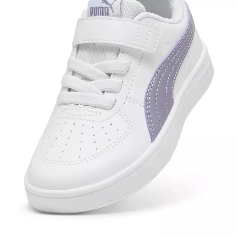 Puma Kids Rickie Ac+ Ps Shoes In White And Plum
