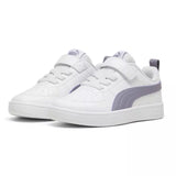 Puma Kids Rickie Ac+ Ps Shoes In White And Plum