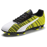 Puma Mens One 5.4 Fg Ag Soccer Shoes In White/Black/Yellow