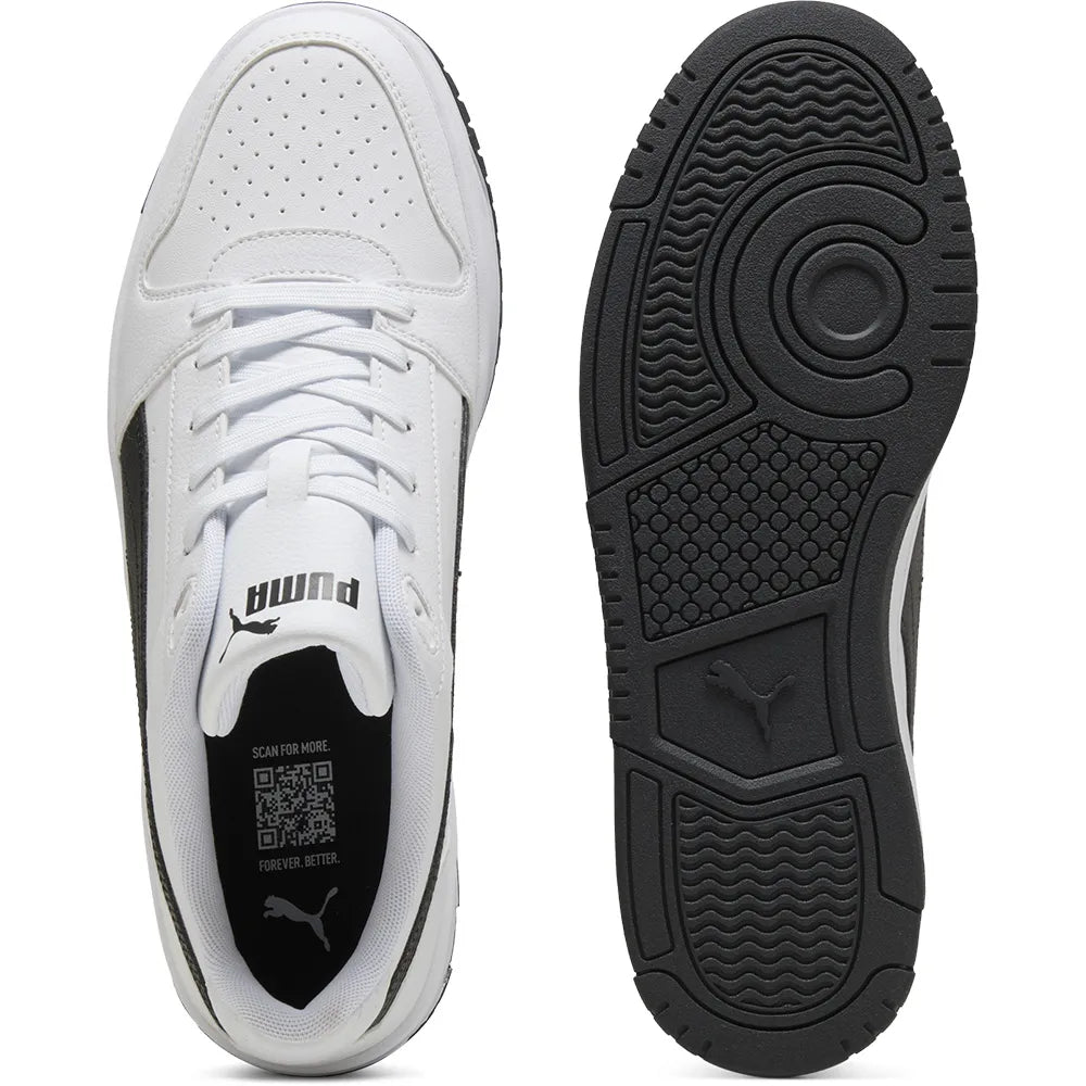 Puma Mens Rebound Slam  Lo shoes In White & Black