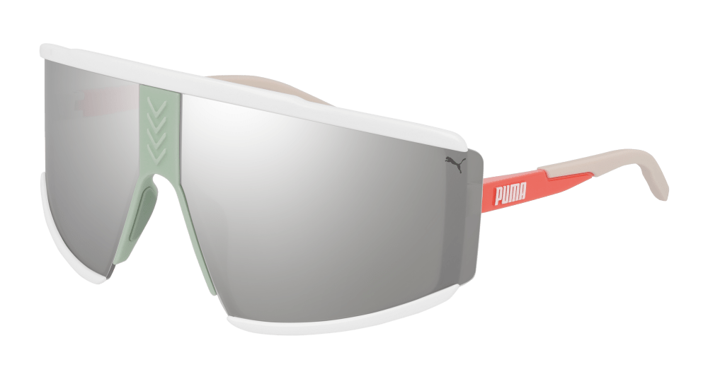 Puma Sunglass Unisex White Orange Silver PU0285S-004