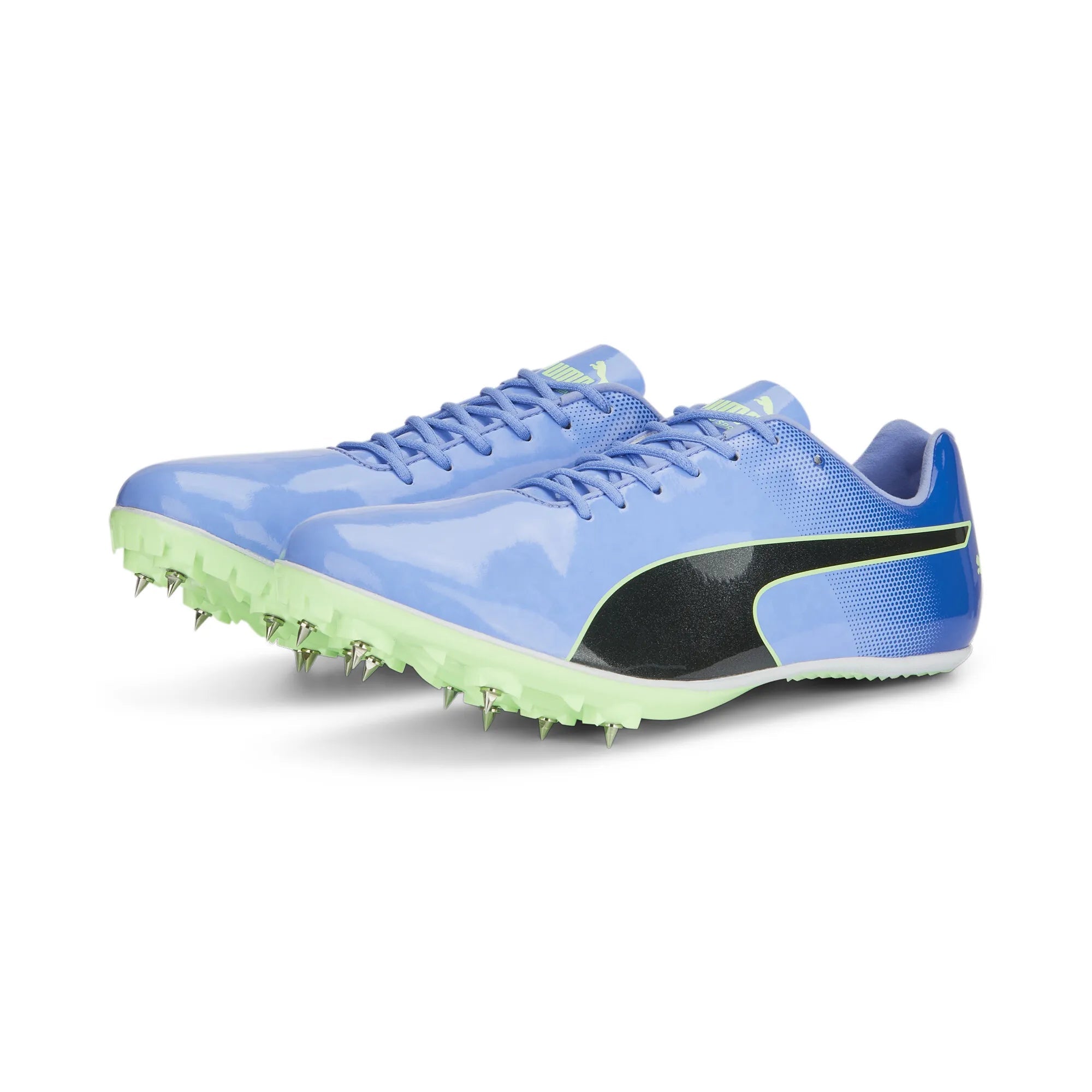 Puma Mens Evospeed Sprint 14 Running Shoes In Purple/Green/Black