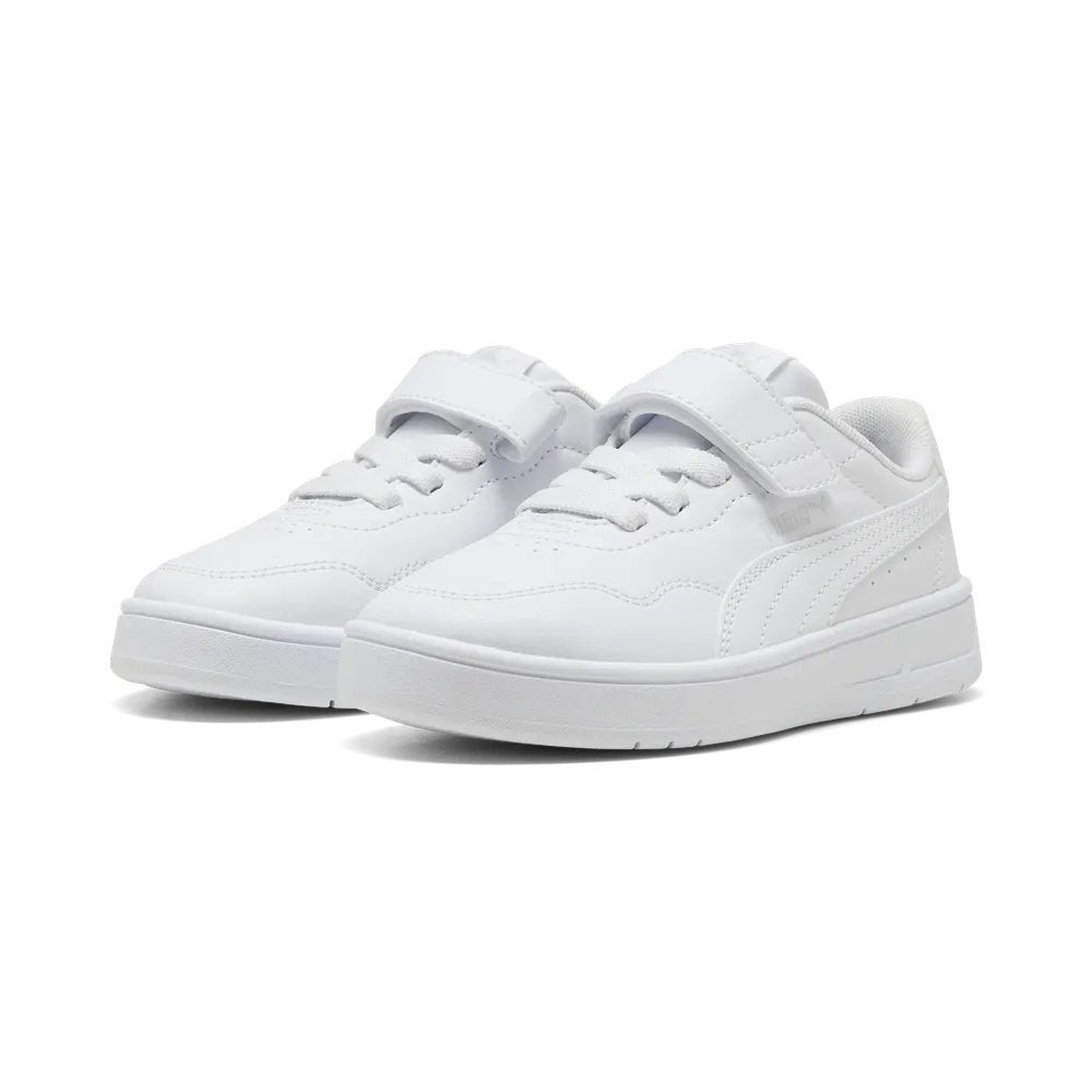 Puma Unisex Kids Court Lally AC+ Shoes In White