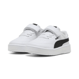 Puma Court Classic Clean Infant Shoes In White & Black