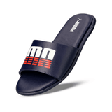 Puma Boys Sporty PU Junior Slides In Navy Multi