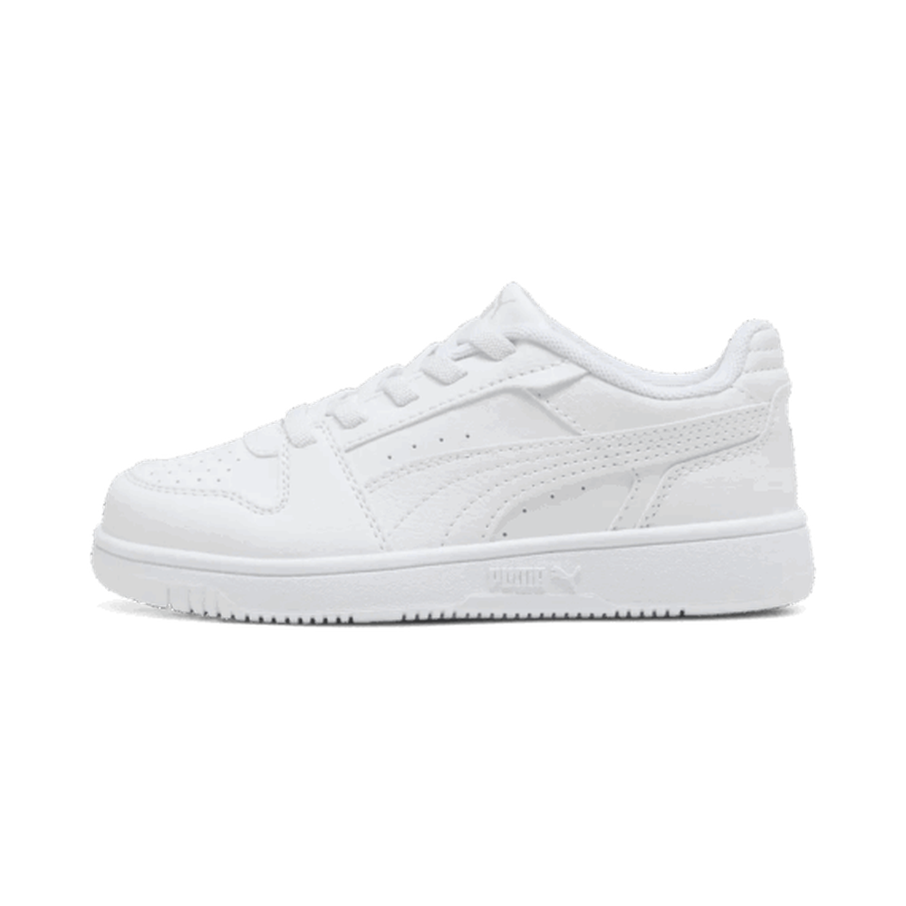 Puma Kids Rebound Slam Low Shoes In White & Grey