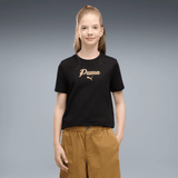 Puma Ess Script Glitter T-Shirt In Black