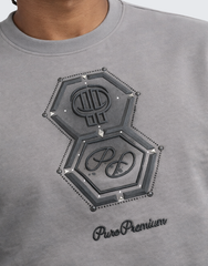 Pure Premium Mens Amico Sweater In Grey