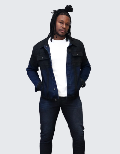Pure Premium Borso Denim Jacket In Black