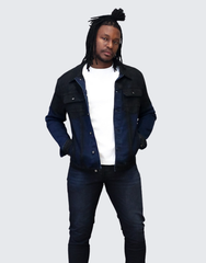 Pure Premium Borso Denim Jacket In Black