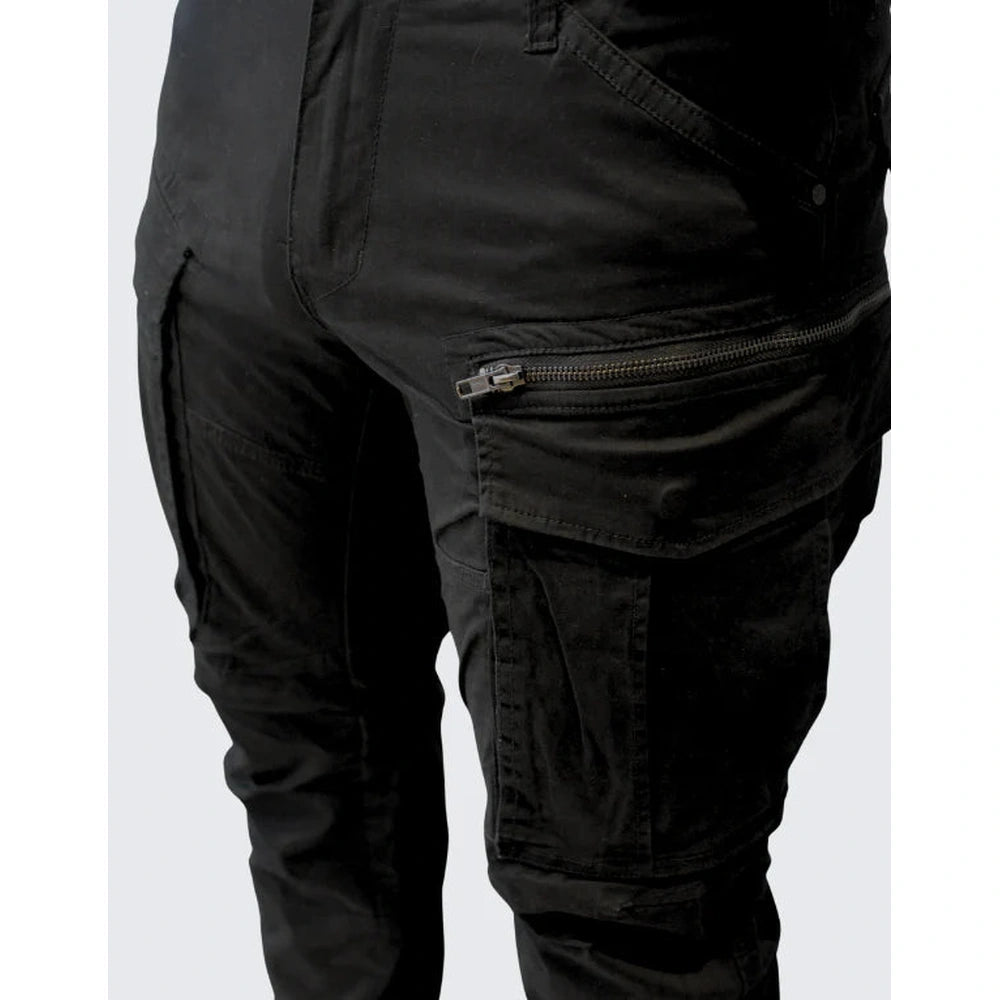 Pure Premium Mens Clint Cargo Pants In Black
