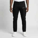 Pure Premium Mens Clint Cargo Pants In Black