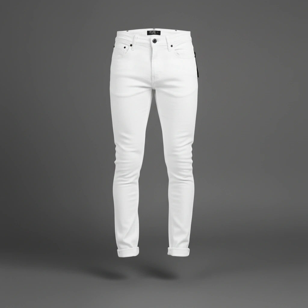Pure Premium Enzo Skinny Jeans In White