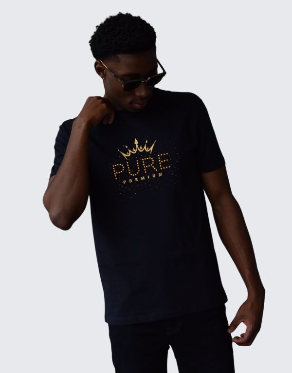 Pure Premium Galaxian Navy T-shirt In Navy
