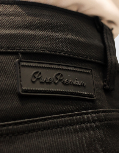Pure Premium Mens Black Ginetti Wax Jeans