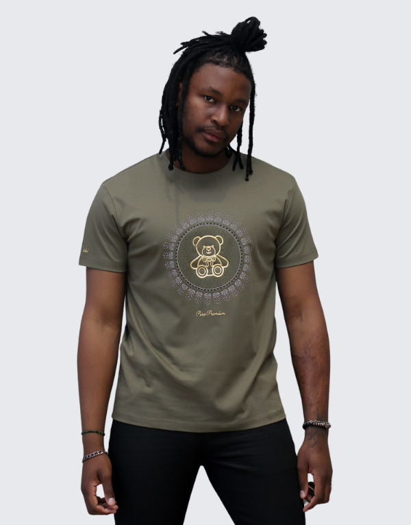 Pure Premium Vitellaro Mens T-Shirts In Military