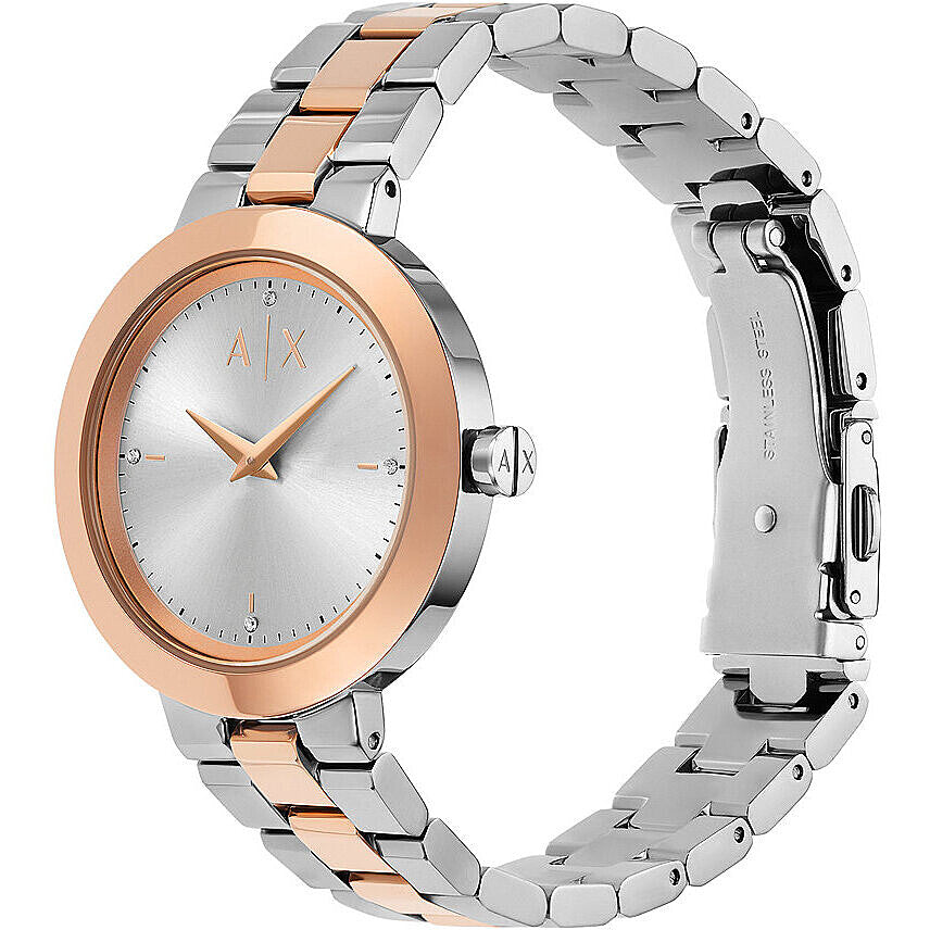 Armani  Exchange Womens Jackie Watch In Rose Gold & Silver