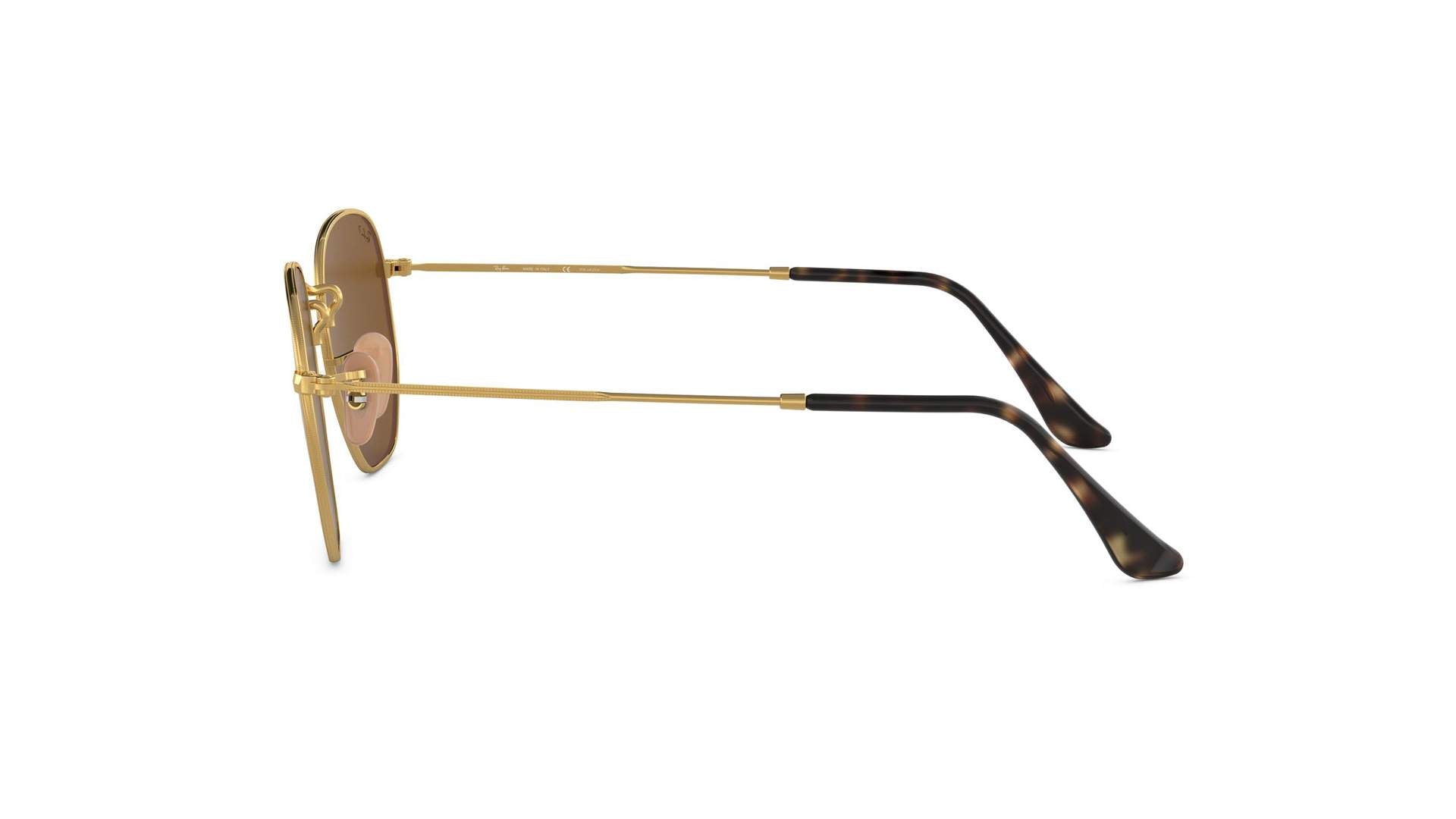 Ray-Ban Brown Lens Sunglasses For Men In Gold