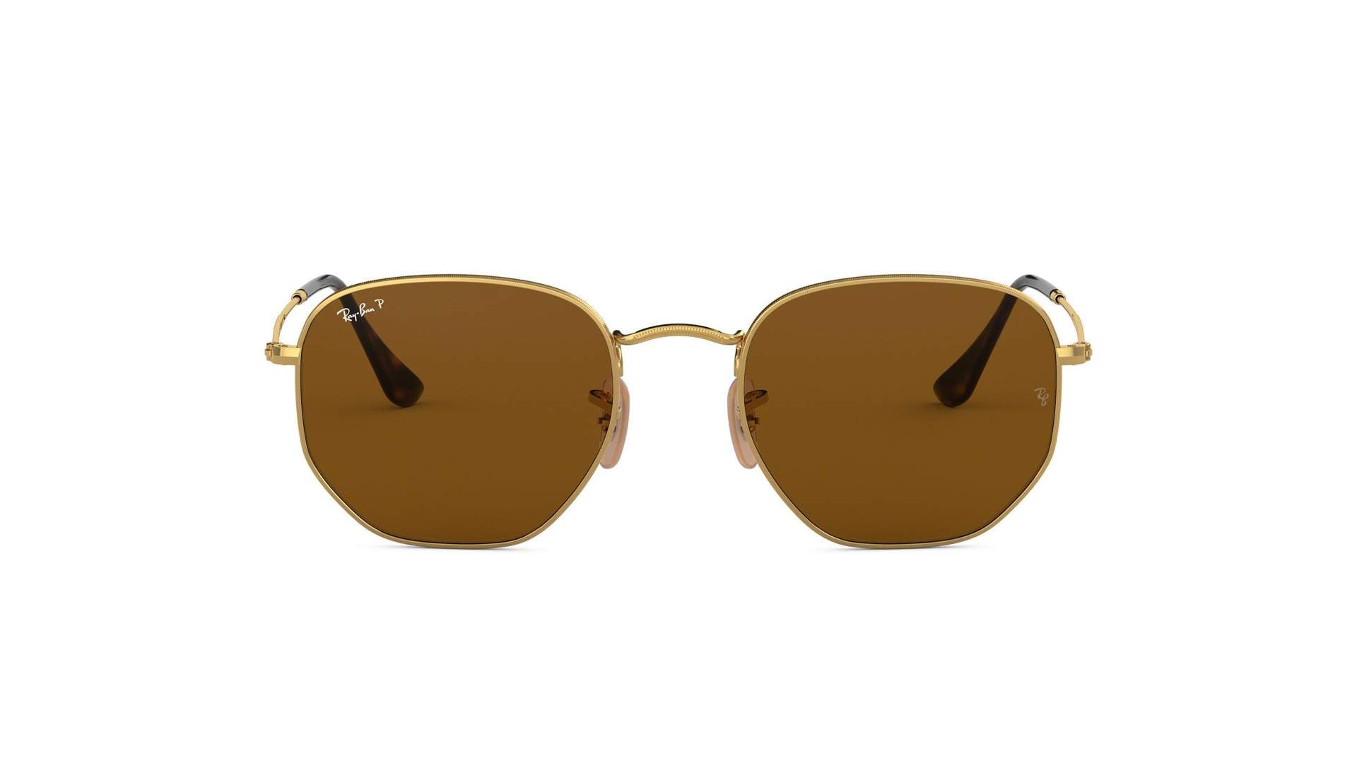 Ray-Ban Brown Lens Sunglasses For Men In Gold