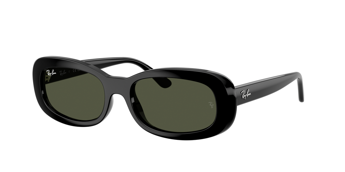 Ray-Ban Oval Frame Sunglasses For Women In Black