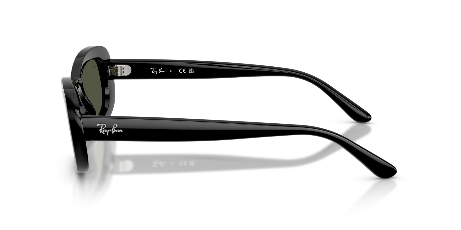 Ray-Ban Oval Frame Sunglasses For Women In Black