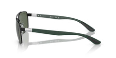 Ray Ban Mens Asian Fit Sunglasses In Black & Green