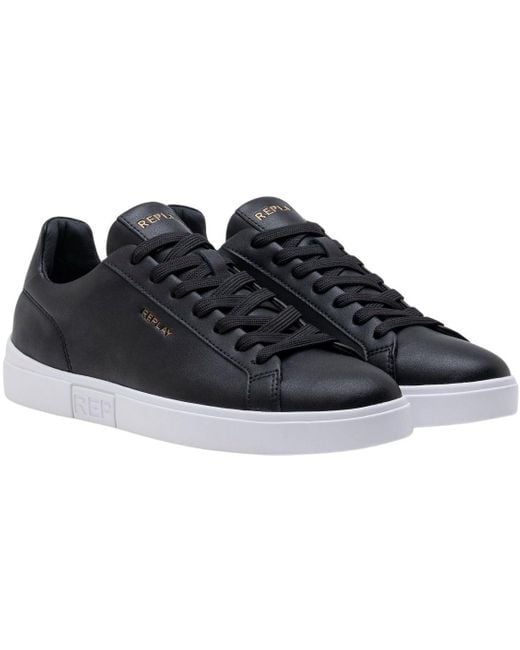 Replay Womens Polys W Clean Shoes In Black and White