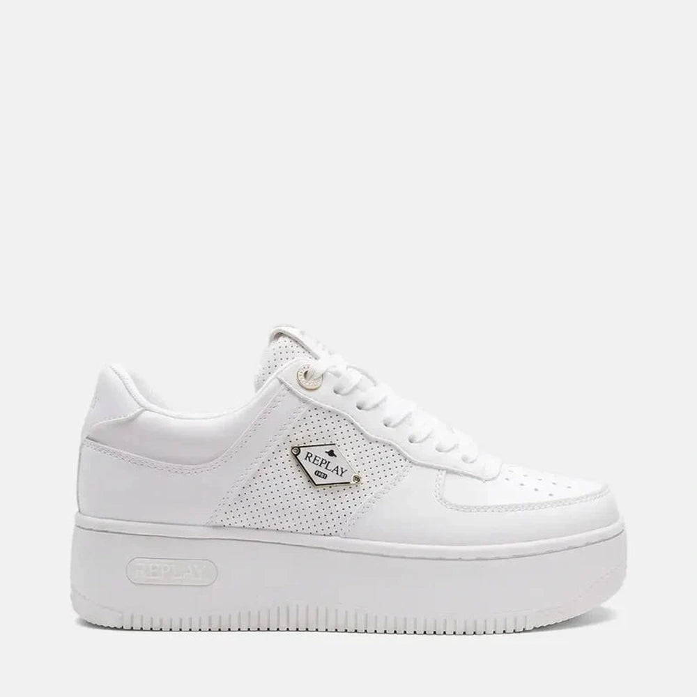 Replay Womens Epic High Vast Sneakers In White