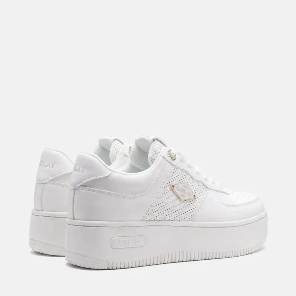 Replay Womens Epic High Vast Sneakers In White