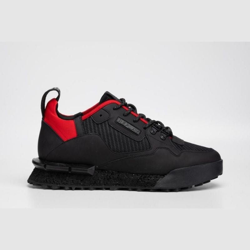 Replay Mens Field Speed Carbon Sa II Sneakers In Black and Red