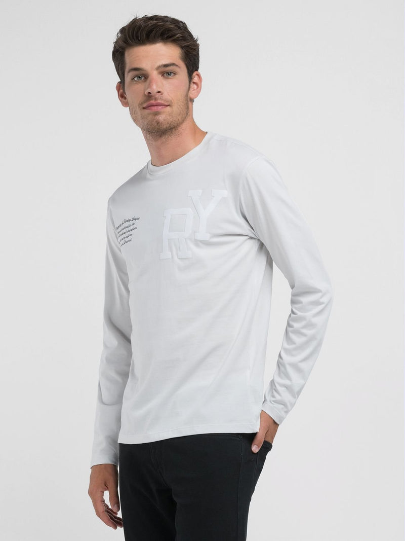 Replay Mens RY Long Sleeves T-Shirt In White