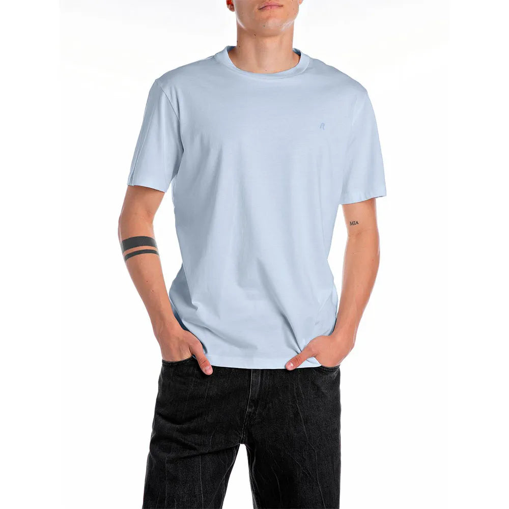 Replay Mens Logo T-Shirt In Azure